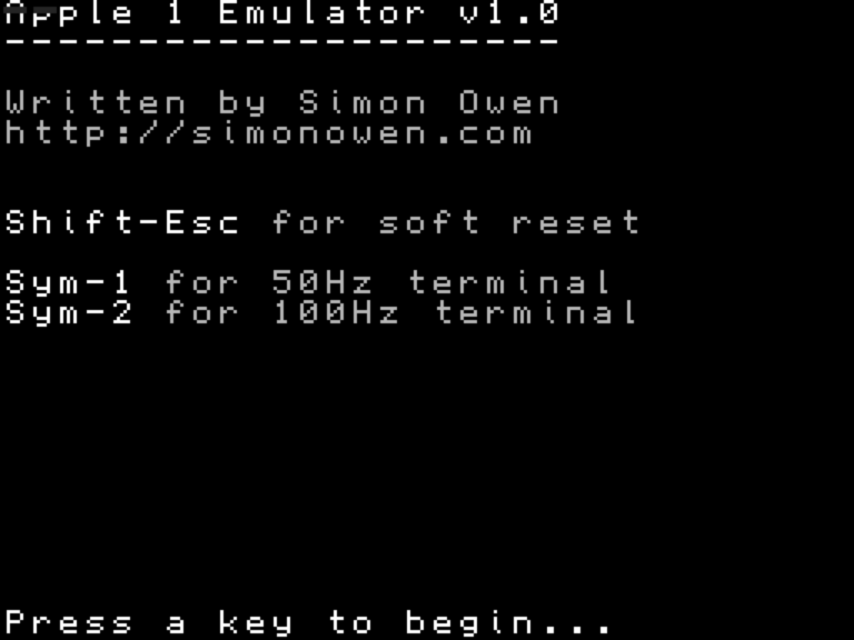 Apple 1 Emu