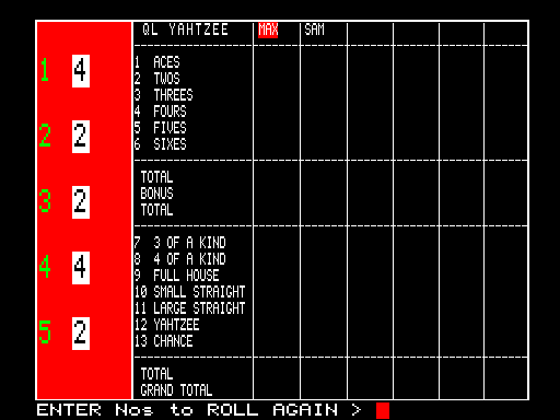 QL YAHTZEE