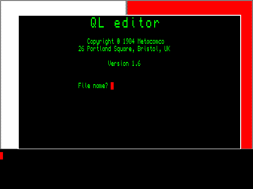 QL-LISP (editor v1.6)