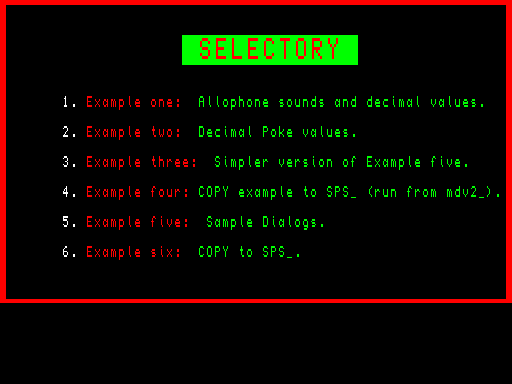 QL Speech Synthesiser (SPS) v2.3