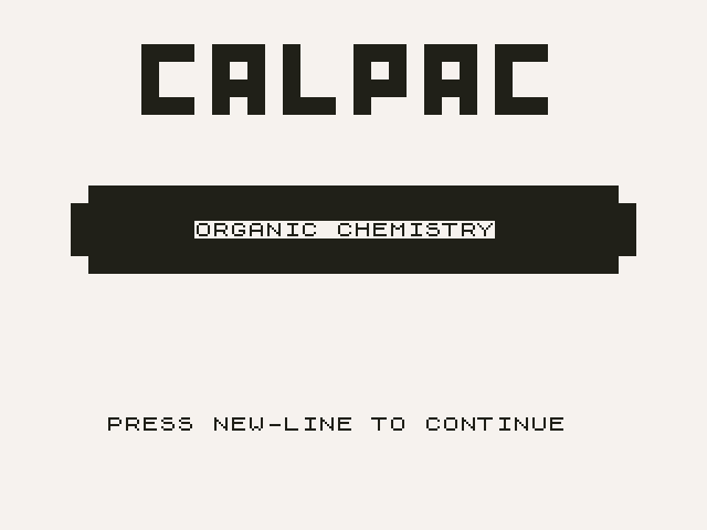 Calpac Chemistry Series Program 5