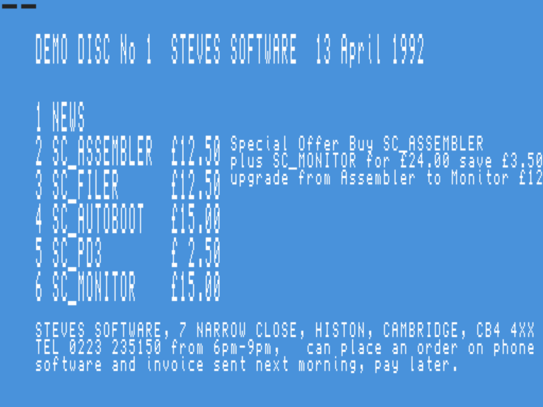 SC Demo Disc