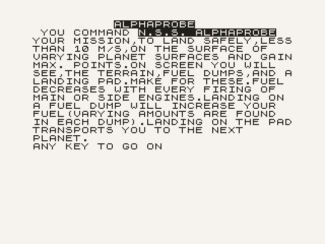 Alphaprobe