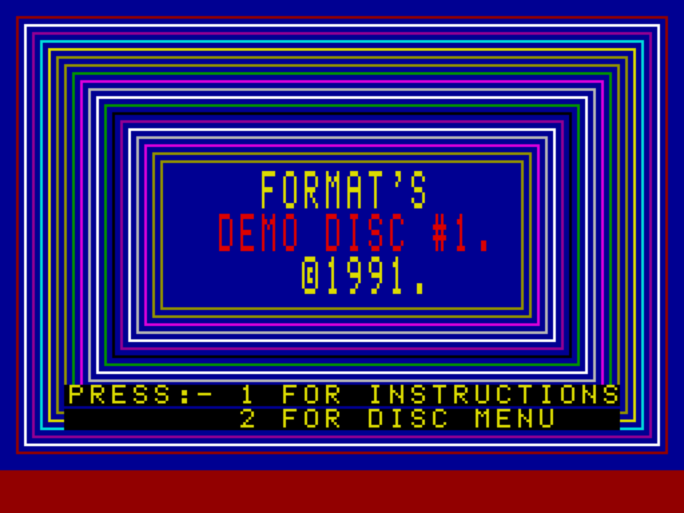Format Demo Disk 1