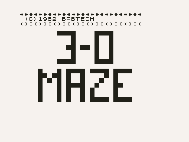3D Maze