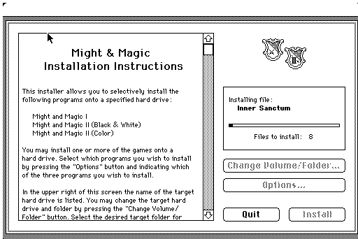 Might and Magic I and II Install