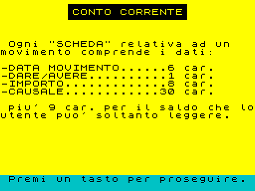 Conto Corrente