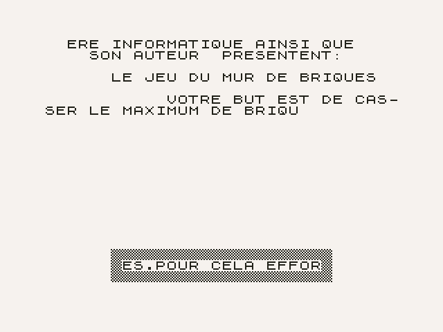 Casse Briques With Character Generator
