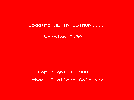 QL INVESTMENT MONITOR v3.09, THE