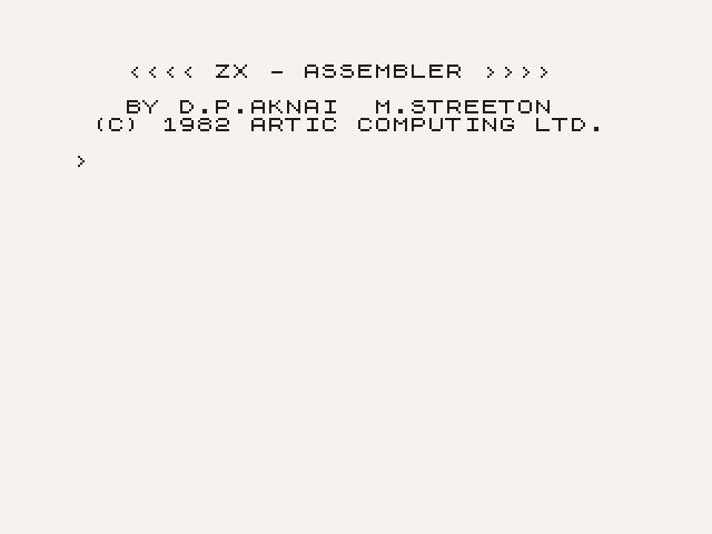 ZX Assembler