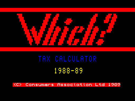TAXcalc 1988-89