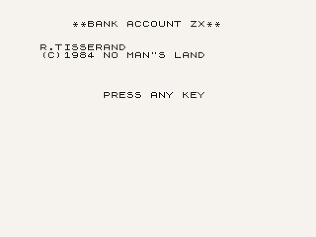 Bank Account