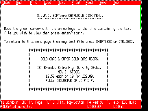 S.J.P.D. SOFTWare Catalogue (PD-F)