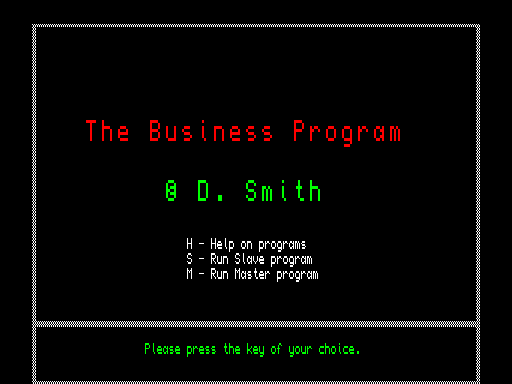 Business Program, The