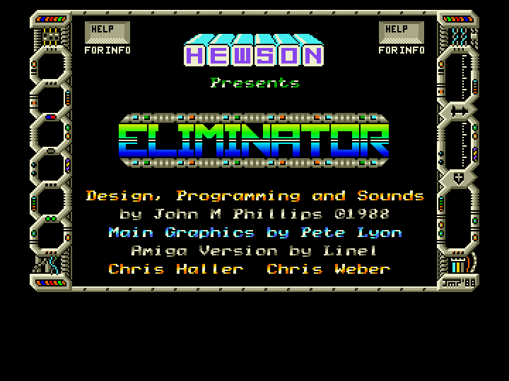 Eliminator — Schermata originale nell’emulatore