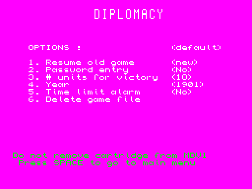 Diplomacy Games Master