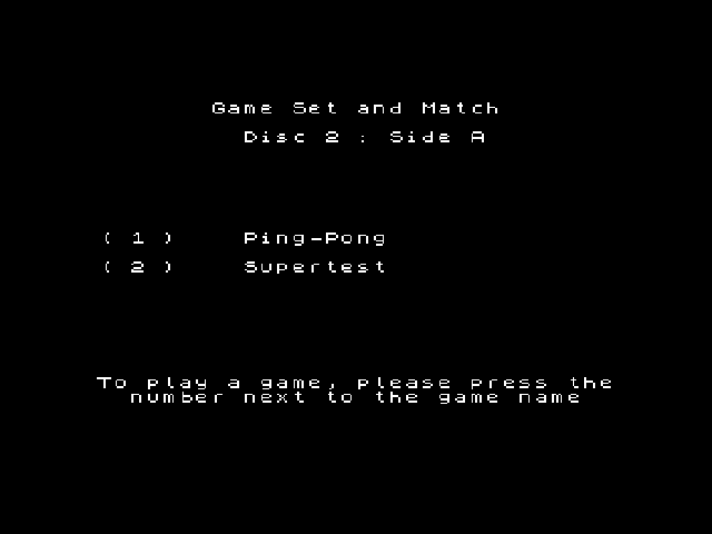 Game Set Match
