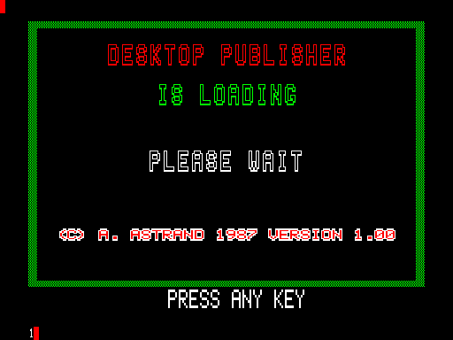 Desktop Publisher v1.00 (provare su QL reale)
