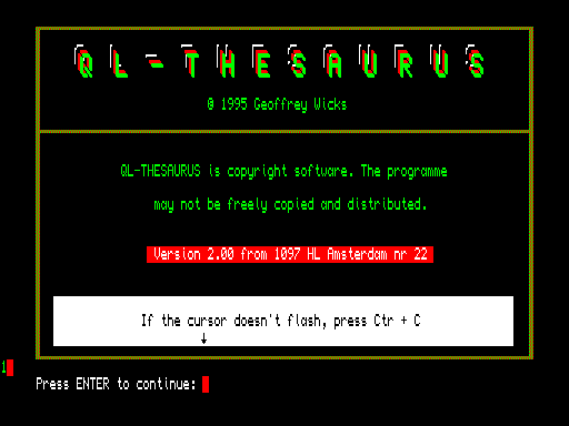 QL-THESAURUS v2.00