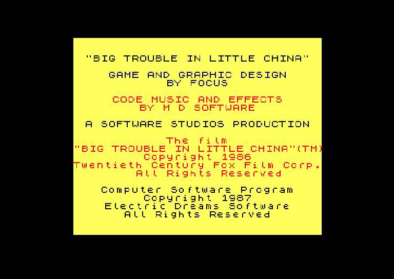 Big Trouble in Little China