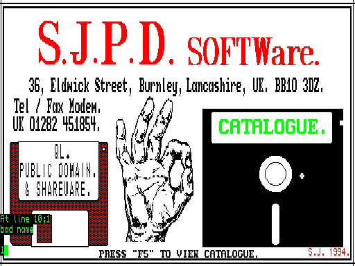 S.J.P.D. SOFTWare Catalogue v8.10 & Sampler (PD-F)