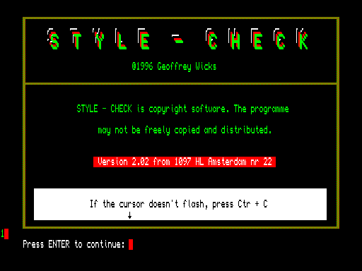 STYLE-CHECK v2.02