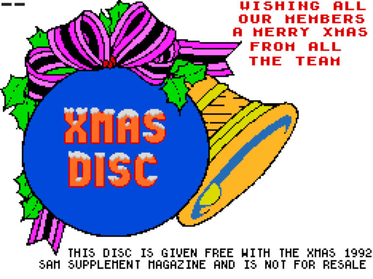 Sam Supplement Magazine Xmas Disk