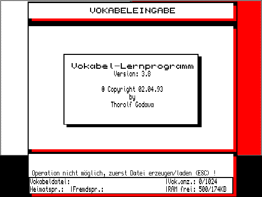 Vokabel-Lernprogramm v3.8 - german