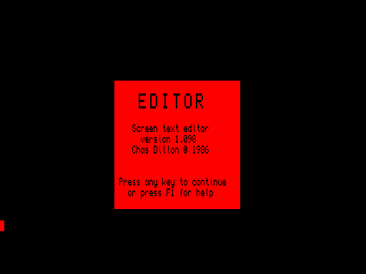 Editor v1.098, The