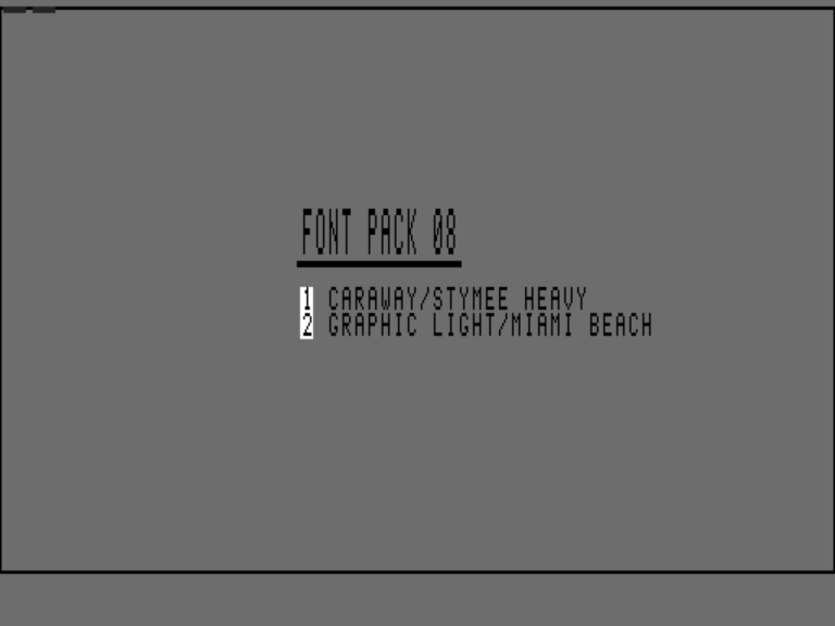 Font Pack 08