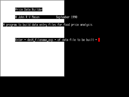 Price Data Builder