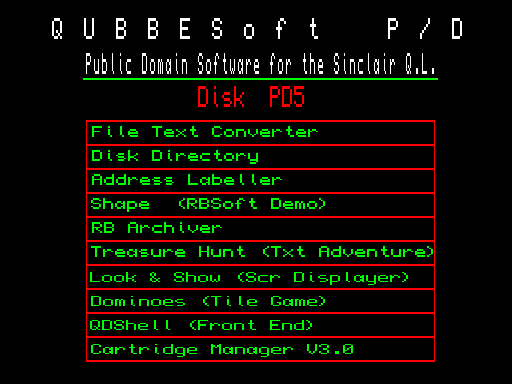QUBBESoft P-D Disk PD5 (PD-F)