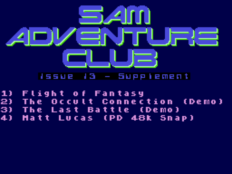 Sam Adventure Club Issue 13