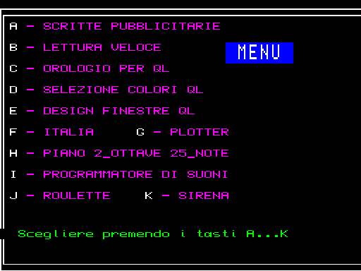 Programmi per QL - italian