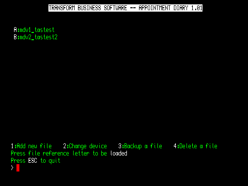 Appointment Diary v1.01