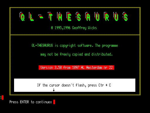 QL-THESAURUS v3.50