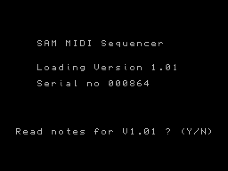 Sam Midi Sequencer V1.01