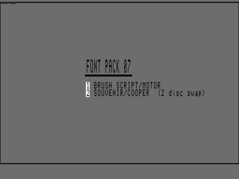 Font Pack 07