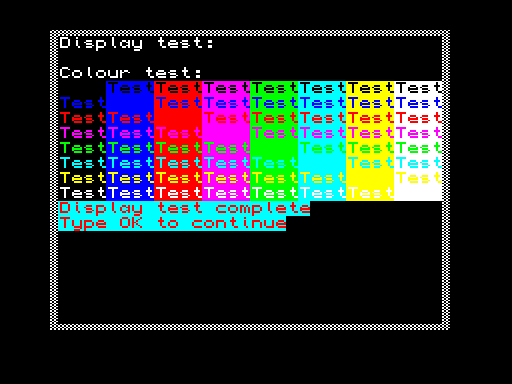 Sinclair QL production test v1.0A
