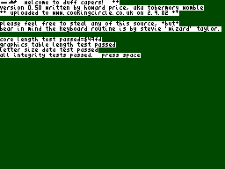 Duff Capers v0.51