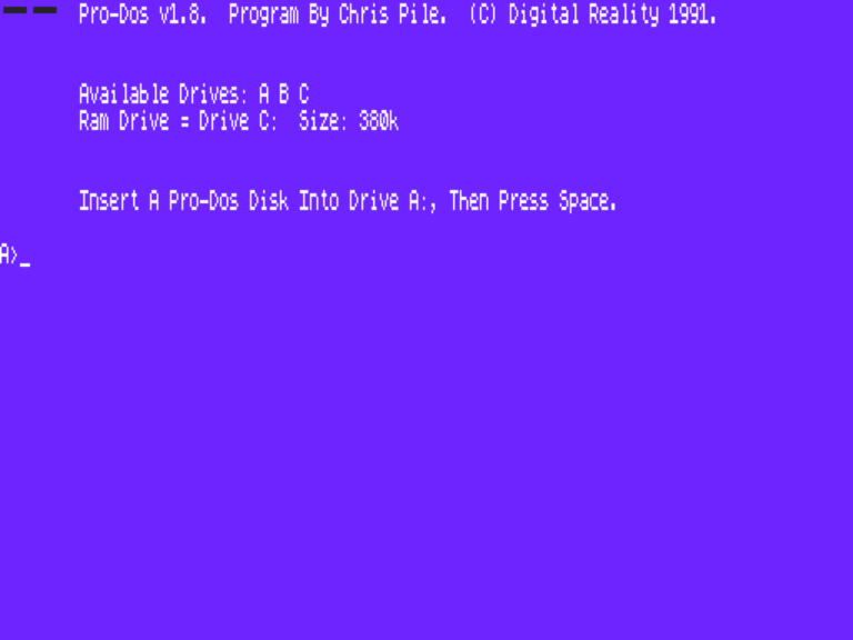 PRO-DOS Boot Disk V1.8