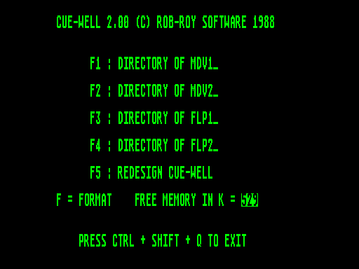 Cue-Well v2.00