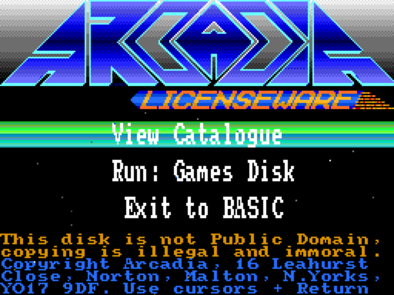 Arcadia Game Disk