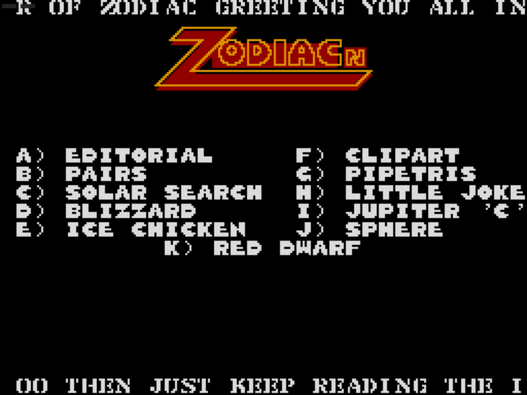 Zodiac Cover Disk Magazine
