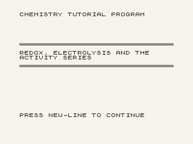 Calpac Chemistry Series Program 3