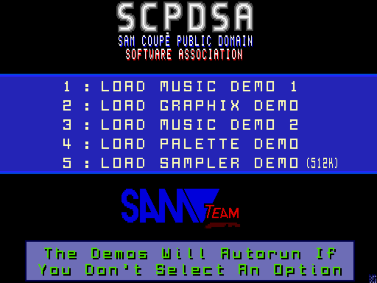 Sam Coupe Demo Collection