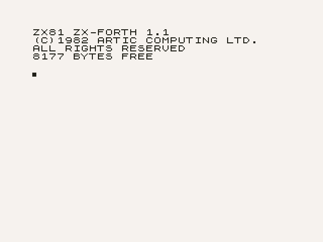 Zx Forth Program
