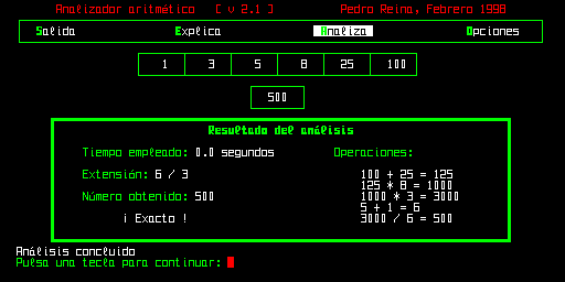 Analizador aritmético 2.1 — Pedro Reina