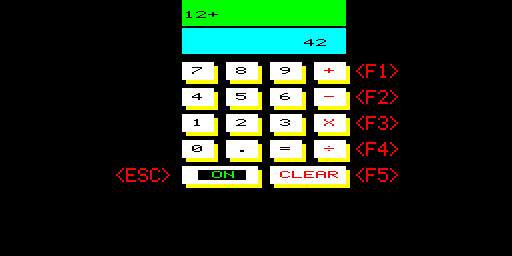 Calculator — tasti funzione