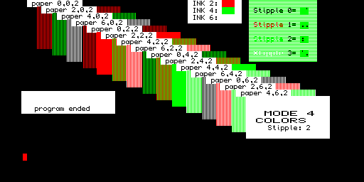 Color4 — colori e stipple in MODE 4